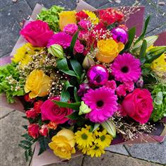 Christmas florist choice hand tied bouquet 