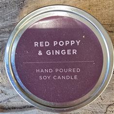 Red Poppy and Ginger Scented Candle